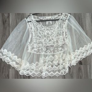 alterd state lace blouse with bell sleeves